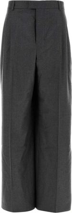 Ami Grey Wide Leg Wool Trousers