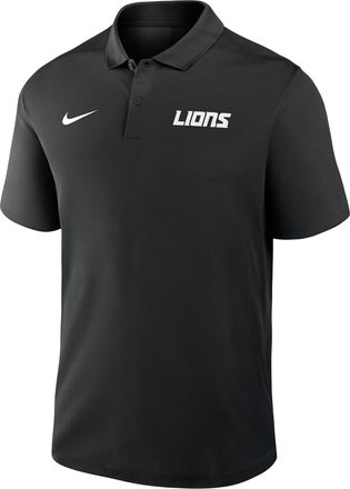 Nike Detroit Lions Wordmark Victory Nike Mens Dri-FIT NFL Polo in Black | 035800A9J-P3P