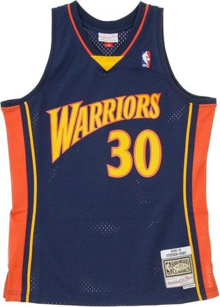 Mitchell & Ness Stephen Curry Basketbal Tanktop - Heren - Fitness - Blauw - XL - Polyester - Fitness