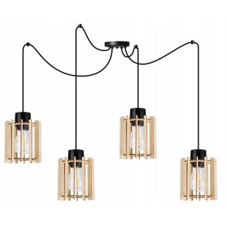 OEM L&aacute;mpara De Techo Colgante Led Moderna De Madera