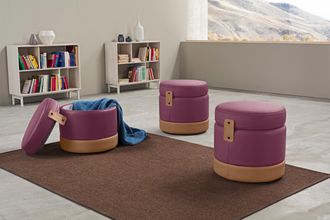 Egoitaliano Hocker »Tonder, Designhocker als Blickfang mit tollen Details« 1 Stk. tlg. inkl. Stauraum