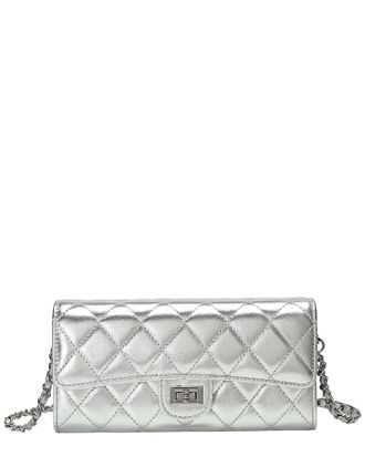 Tiffany & Fred Metallic Quilted Crossbody/Wallet