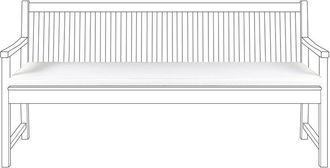Beliani Coj&iacute;n Para Banco De Jard&iacute;n Asiento Para Exterior Poli&eacute;ster Impermeable 169 Cm Blanco Vivara