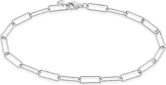 Monica Vinader Alta Textured Chain Link Bracelet in Silver at Nordstrom
