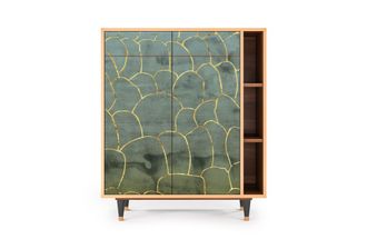 StoryZ Aparador azul-verde 2 cajones y 2 puertas L 94 cm