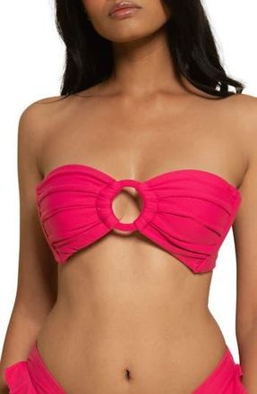 Montce Swim Tori Bandeau Bikini Top in Raspberry at Nordstrom Rack, Size X-Large