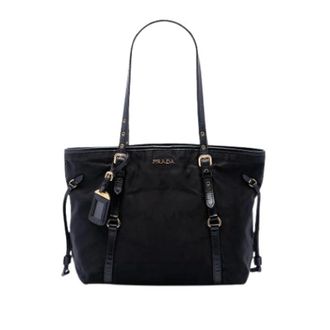 Prada Pre-owned Tote Bags, female, Black, Size: ONE SIZE Pre-owned Nylon Tote Bag