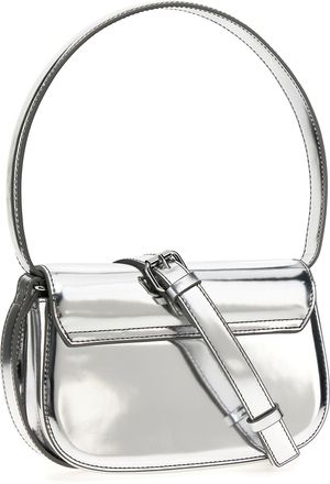 Diesel Leather Shoulder Bag - Silver
