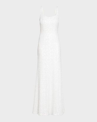 Ramy Brook Sequined Column Gown