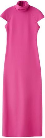 Mango Cap Sleeve Open Back Dress in Fuchsia at Nordstrom, Size Small