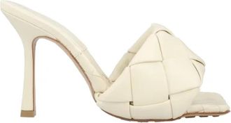 Bottega Veneta Leather mules - Dames - Muiltjes - Wit - 36 EU - Leer - Schoenen