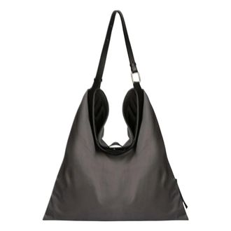 Jil Sander Tote Bags, male, Gray, Size: ONE SIZE Soft Rolled Hobo