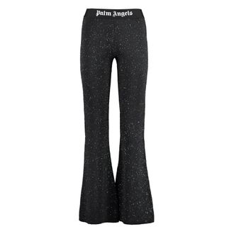 Palm Angels Dames, Broeken, Zwart, Maat: S Viscose