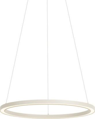 QAZQA Diseño Lámpara Colgante de Diseño Beige 60cm incl. LED Regulable en 3 Pasos - Girello Aluminio /Acero /Plástico Redonda Incluye LED Max. 1 x 39
