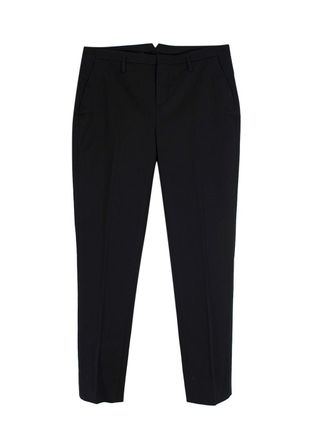 Loro Piana Black Cotton-blend Tapered Trousers Size M