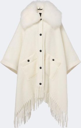 Moncler Poncho en mezcla de mohair, alpaca y lana con borrego