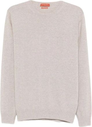 Daniele Fiesoli Truien & Vesten, Heren, Grijs, L, Wol, Grijze Wol-Kasjmier Trui Aw 25