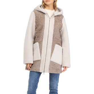 Gorski Genuine Shearling Zip Long Parka, Reversible in Sand/beige at Nordstrom, Size X-Large