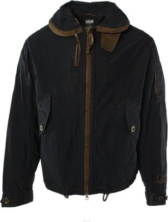C.P. Company Flatt Nylon Hooded Jacket - Heren - Zomerjassen - Blauw - M - Nylon - Jassen