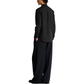 Balmain Cotton poplin shirt in Black at Nordstrom, Size 39 Eu