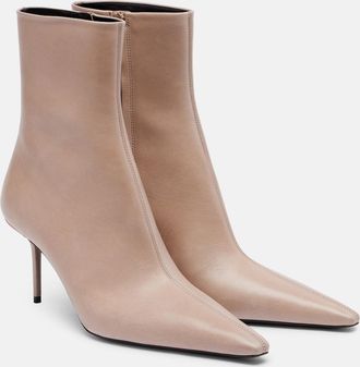 Saint Laurent Ashley 75 leather ankle boots