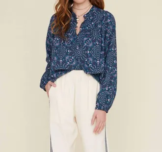 Xirena Bryn Top In Indigo Flora