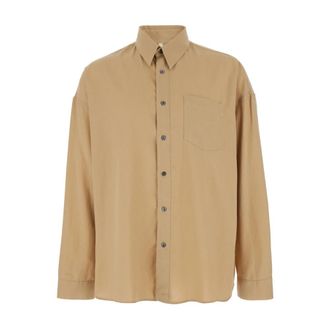 Sunflower Stable Shirt - Heren - Casual Overhemden - Beige - M - Linnen - Overhemden