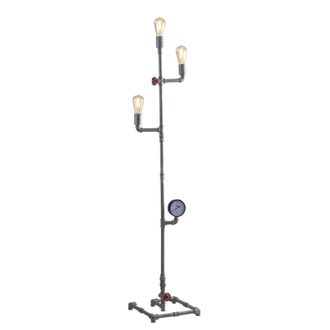 Luce-Ambiente-Design L&aacute;mpara de pie de metal galvanizado estilo industrial