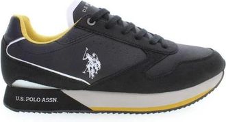 U.S.Polo Association Polyester Sneaker met Gedempte Zool - Heren - Sneakers - Zwart - 45 EU - Polyester - Schoenen