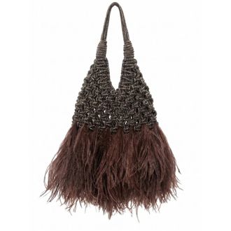 Hibourama Bags Vannifique Plumes - Dames - Tassen - Grijs - Maat: ONE Size