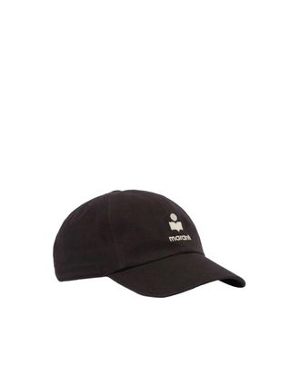 Isabel Marant Unisex Cap Tomas Washed Black Cotton Hat