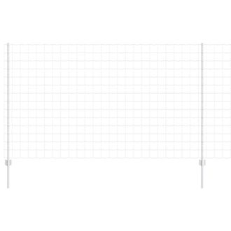 Berkfield Home Euro Fence with 10 U Posts Silver 1, 4x10 m Steel
