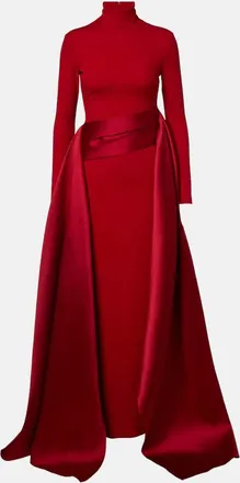 Solace London Olivia satin-trimmed gown