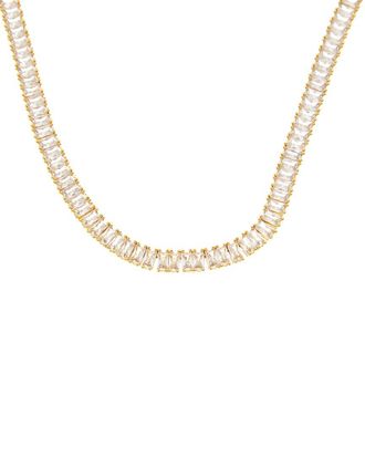 Crystal Haze 18K Plated Cz Statement Necklace