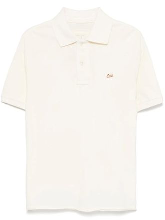 ERL logo-patch polo shirt - men - Cotton - M - Neutrals