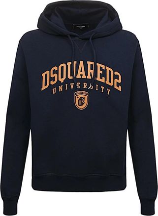 Dsquared2 Stijlvolle Sweatshirt voor Mannen - Heren - Hoodies - Blauw - L - Katoen - Hoodies & sweatvesten