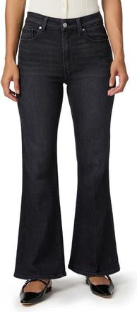 Paige Marlow High Waist Skimmer Flare Jeans in Ink Black at Nordstrom, Size 29