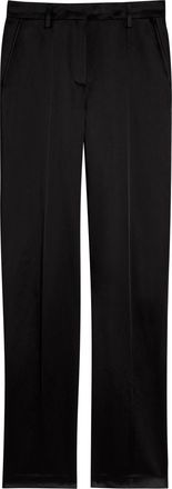 Dries Van Noten Pulla Straight-leg Satin Trousers - Black - 40 (UK12 / M)