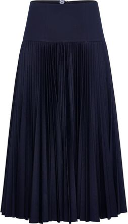 Maison Common Plissee Jersey Skirt in Blue at Nordstrom, Size 38