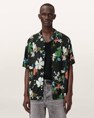 AllSaints Cotton Koh Chang Oversized Shirt, Size: XXL