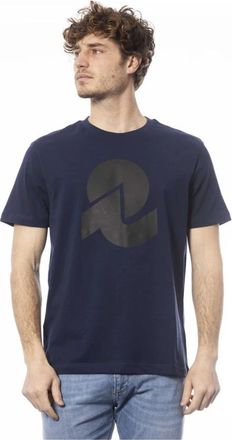 Invicta Blauw Katoen Logo Print T-Shirt - Heren - T-shirts - Blauw - M - Katoen - Tops