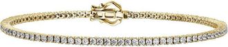 Created Brilliance Penelope Yellow Gold Lab Grown Diamond Tennis Bracelet