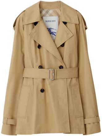 Burberry Womens Belted Cotton Trench Coat
