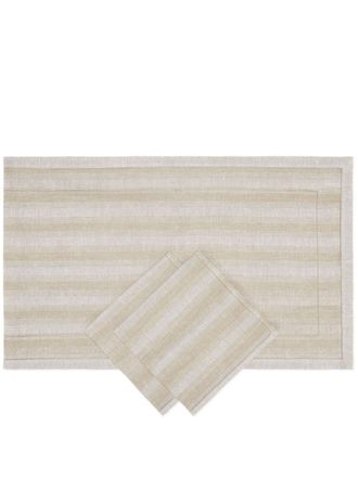 Brunello Cucinelli placemat and napkin set - unisex - Linen/Flax - One Size - Neutrals