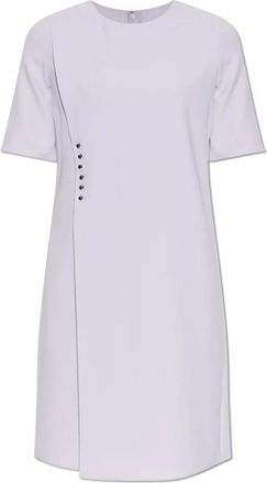 Emporio Armani Pliss&eacute; Jurk - Dames - Korte kleedjes - Paars - M - Polyester - Kleedjes