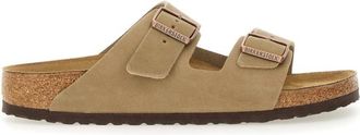 Birkenstock Sliders, male, Brown, Size: 12 US Arizona