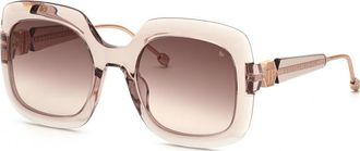 Philipp Plein Womens SPP065S5507T1 55 Sunglasses - Beige - One Size
