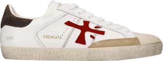 Premiata Steven Sneakers - Heren - Sneakers - Wit - 44 EU - Leer - Schoenen