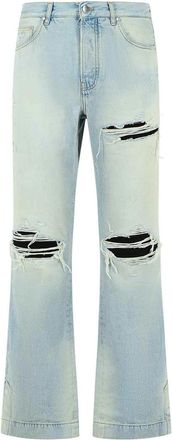 Amiri Flare Light Blue Cotton Jeans