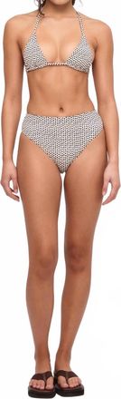 Zulu & Zephyr Reversible Tie Triangle Top In Natural Spot